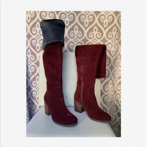 GREAT COND Hinge Canton-Lea OTK Boot Burgundy 7M